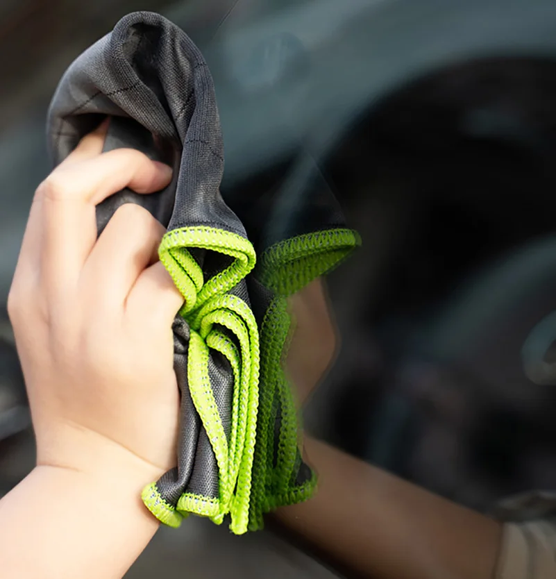 1pc Panno in microfibra di carbonio per pulire le finestre Bicchieri da vino Stoviglie Panno per la pulizia del vetro Straccio in fibra di carbonio Straccio facile da pulire