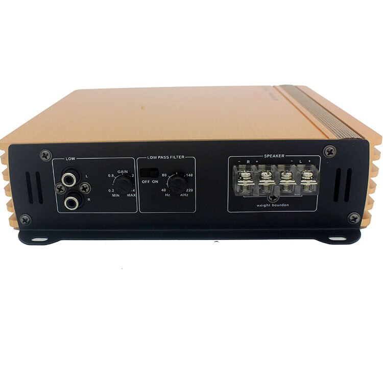 Car audio power amplifier 2200W two-channel 2-channel high-power H-338 car power amplifier with 2 speakers