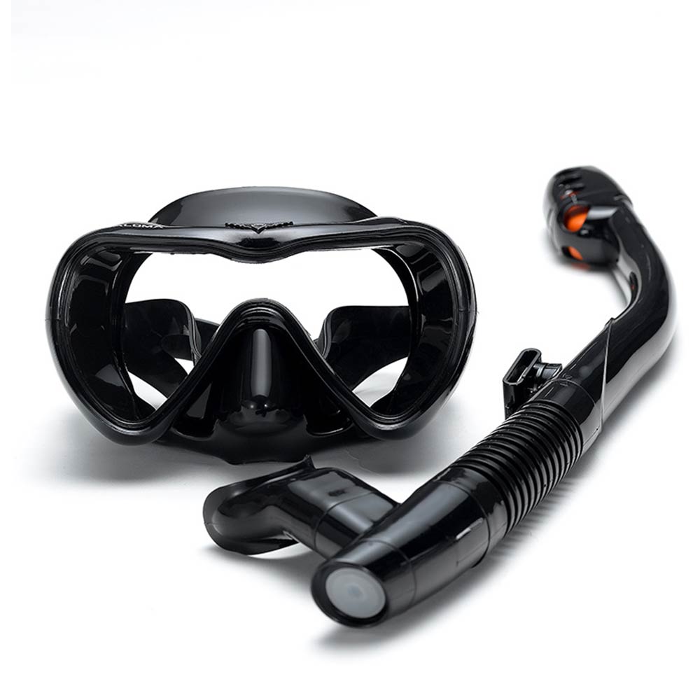Snorkel Diving Mask and Snorkels Anti-Fog Goggles Glasses Diving Swimming Easy Breath Tube Set Snorkel Mask: Default Title