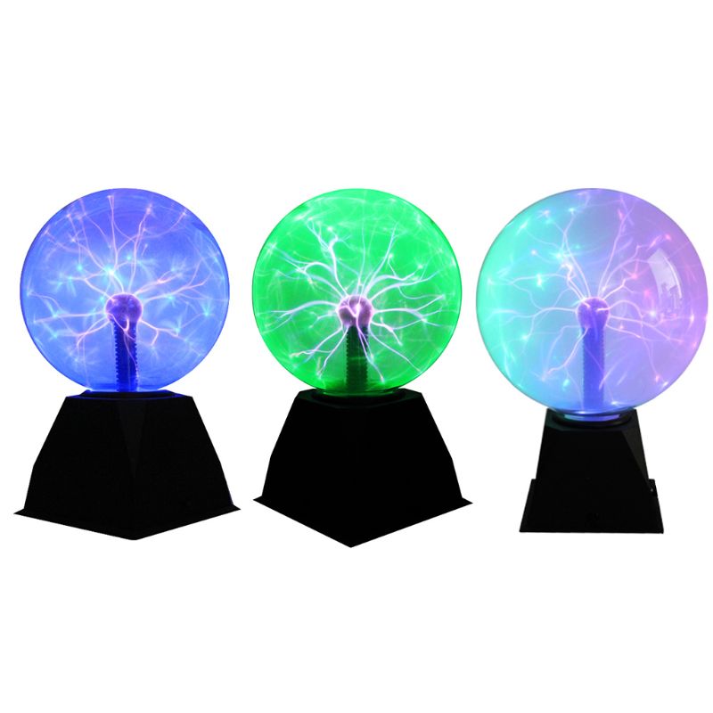 Shop. 6/8inch Magic Plasma Ball Lamp Glass Globe Sphere Light Home Party Desktop Decor