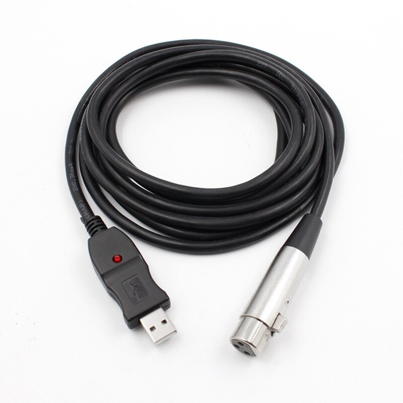 2X 3M USB Male to XLR Female Microphone USB MIC Link Cable