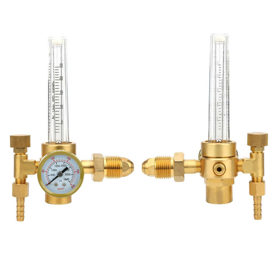 TS-E0131 0-25L/Min Brass CO2 Regulator Gas Flow Regulator with Connector for Welding CO2 Regulator