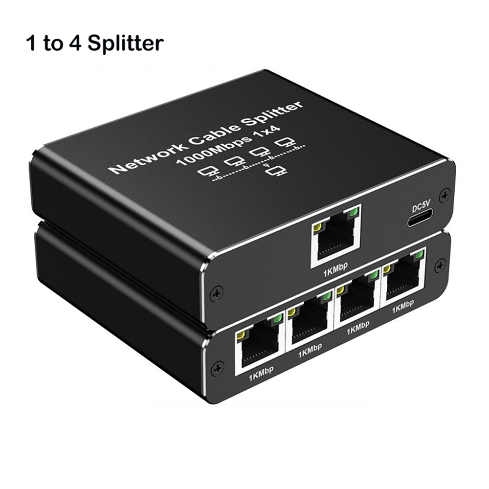 Divisor Gigabit Ethernet 1 a 2/3/4 1000Mbps extensión de red RJ45 LAN divisor de Internet para PC portátil enrutador TVBox TV Digital: Blanco