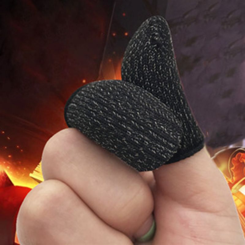 50 Paare Schweiß-nachweisen Gestrickte Stoff Finger Abdeckung Spiel Touchscreen Daumen Spiel Pad Finger Hülse für Spielen Zubehör
