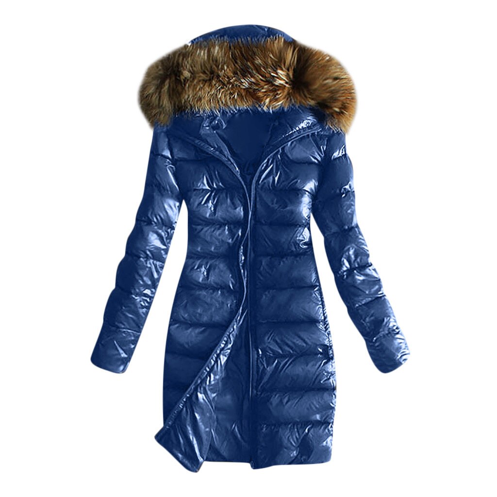 Hiver femmes ski vestes épais grande fourrure à capuche slim veste manteau solide femme veste pour hiver grande taille