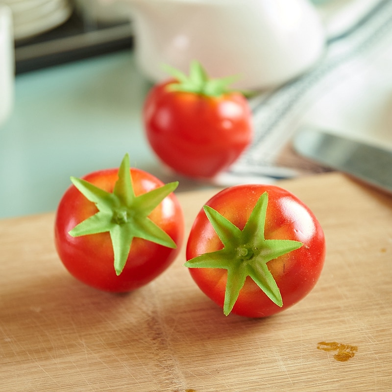 Simulatie groente model props tomaat tomaat fruit en groente decoratie venster kabinet model kamer decoratie speelgoed