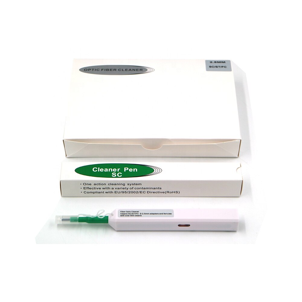 2 Stuks One-Click Cleaner Glasvezel Schoner Pen Reinigt 2.5Mm Sc Fc St En 1.25Mm Lc mu Connector Over 800 Keer