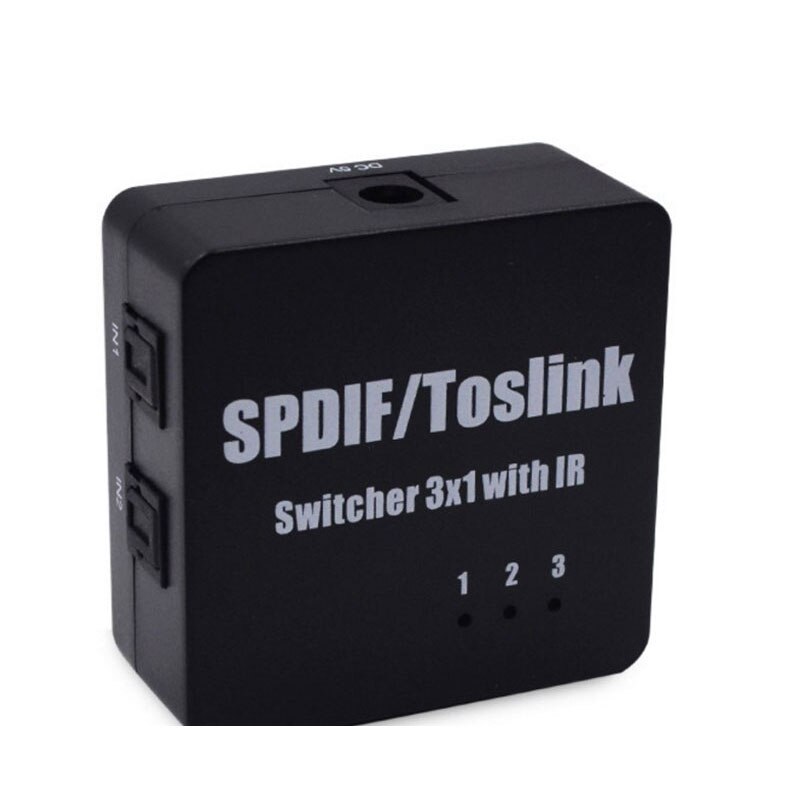 Fiber Optic Switch with remote control digital audio HD 3 IN 1 fiber converter