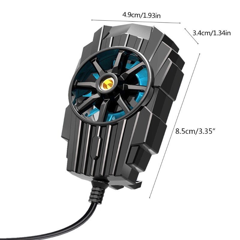 Phone Live Broadcast Cooler with Charging Cable for Smartphone Gaming-Phone, 4.7-7.5inches Phone Heat Radiation Cooling Fan