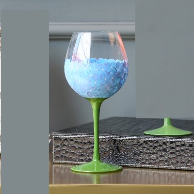 hand painted Wine Glass cup Champagne Glass Crystal cup Wine goblet Cups home Bar Hotel party Drinkware: A11