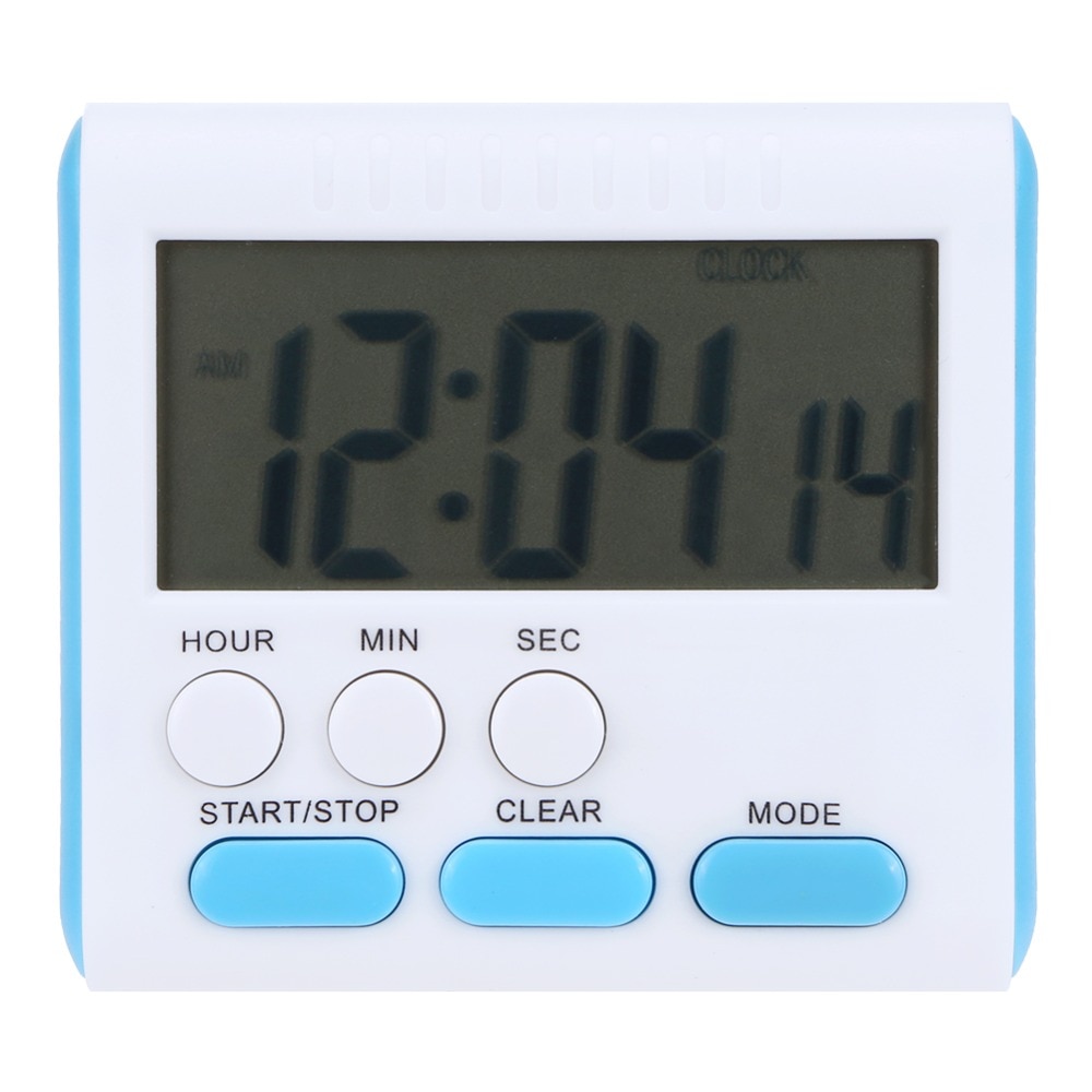 Multifunktionell elektrisk storskalig flytande kristall digital köksur timer larm räkna upp stoppur klocka praktisk lcd timer