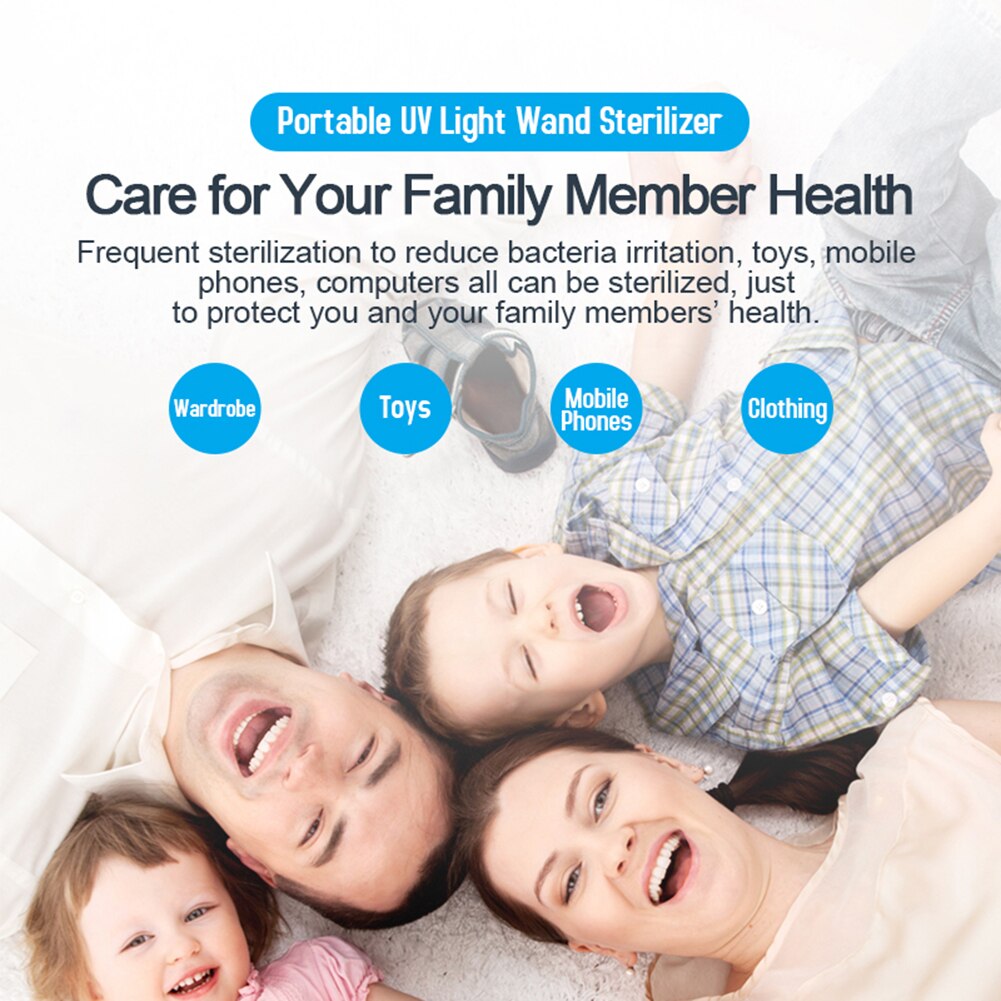 Kiemdodende uv-sterilisatorlamp, handlamp, desinfectiestaaf voor huishoudelijke ruimtes, beschermingsmaterialen