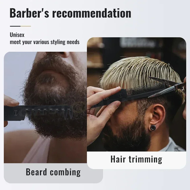 1/2/3 in 1 Pocket Folding Combs Plastic Wide Tooth Oil Head Comb Beard Combing Barber Clipper Comb Salon Hair Styling Tools
