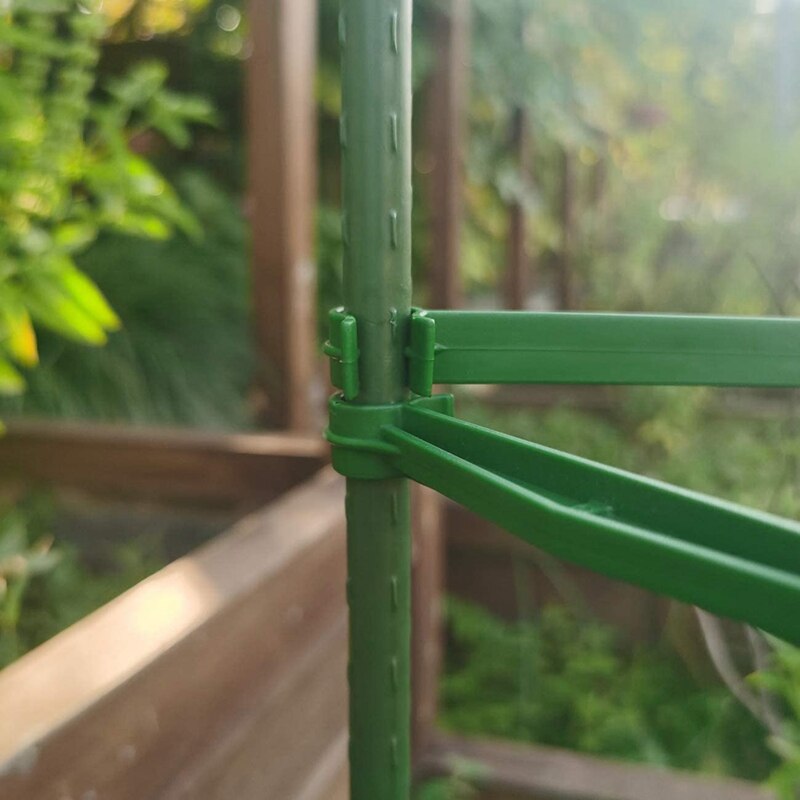 20 braços da estaca dos pces para a gaiola do tomate, haste plástica ajustável da conexão da estaca da planta para todas as estacas da planta do diâmetro de 11mm