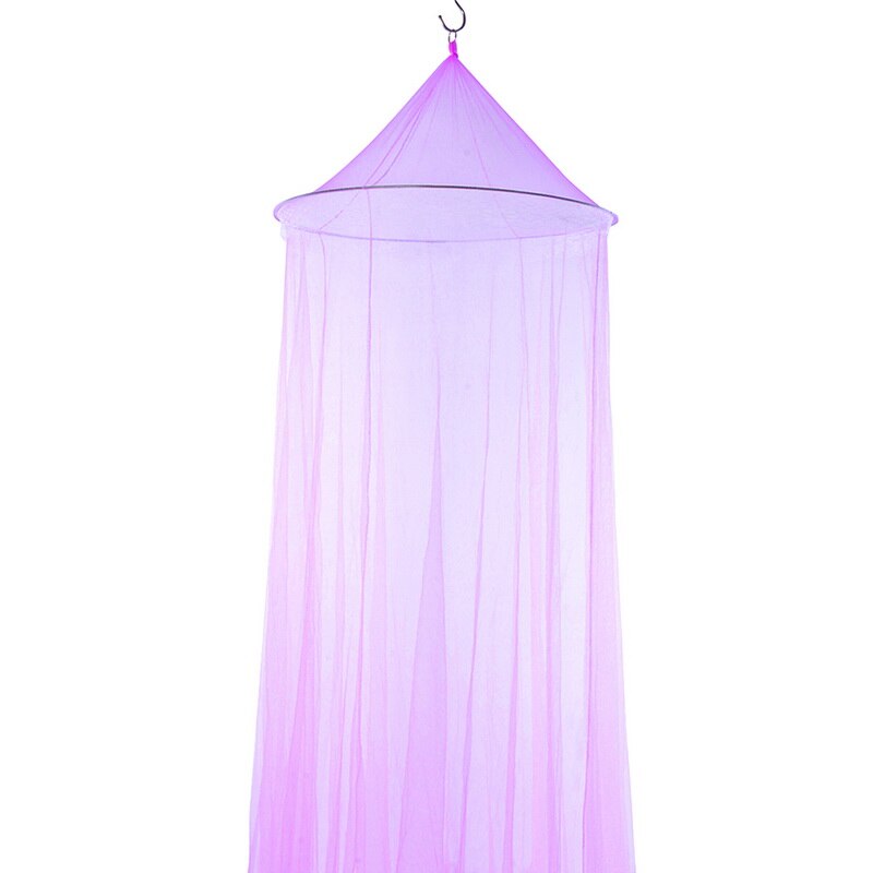 Sengehimmel hængt myggesikkert net rund top prinsesse seng telt gardin foldbar baldakin på sengen fe blonde dossels