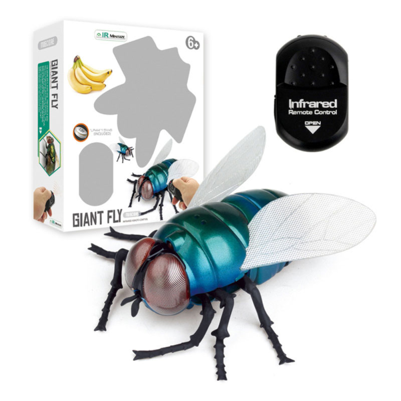 RC Animal Robot Antistress Insect Toys Infrared Simulation Spider Bee fly mantis Electric Toy for Children Prank Insects pet toy: housefly