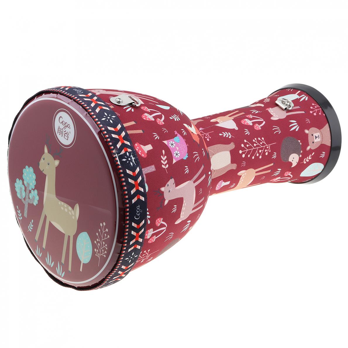 Tambor Djembe africano de 8 pulgadas, barril ABS, piel de PVC, ligero, tambor de mano para niños para principiantes/actuaciones