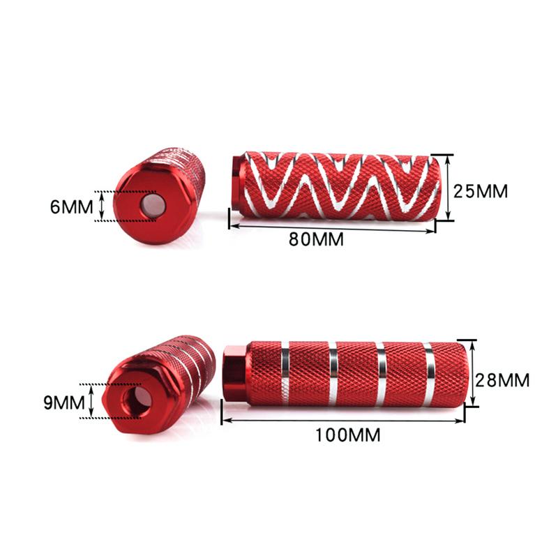 1 paar aluminiumlegering antislip mtb fiets pedaal voor achteras voetsteunen bmx voetsteun hendel cilinder fiets accessoires