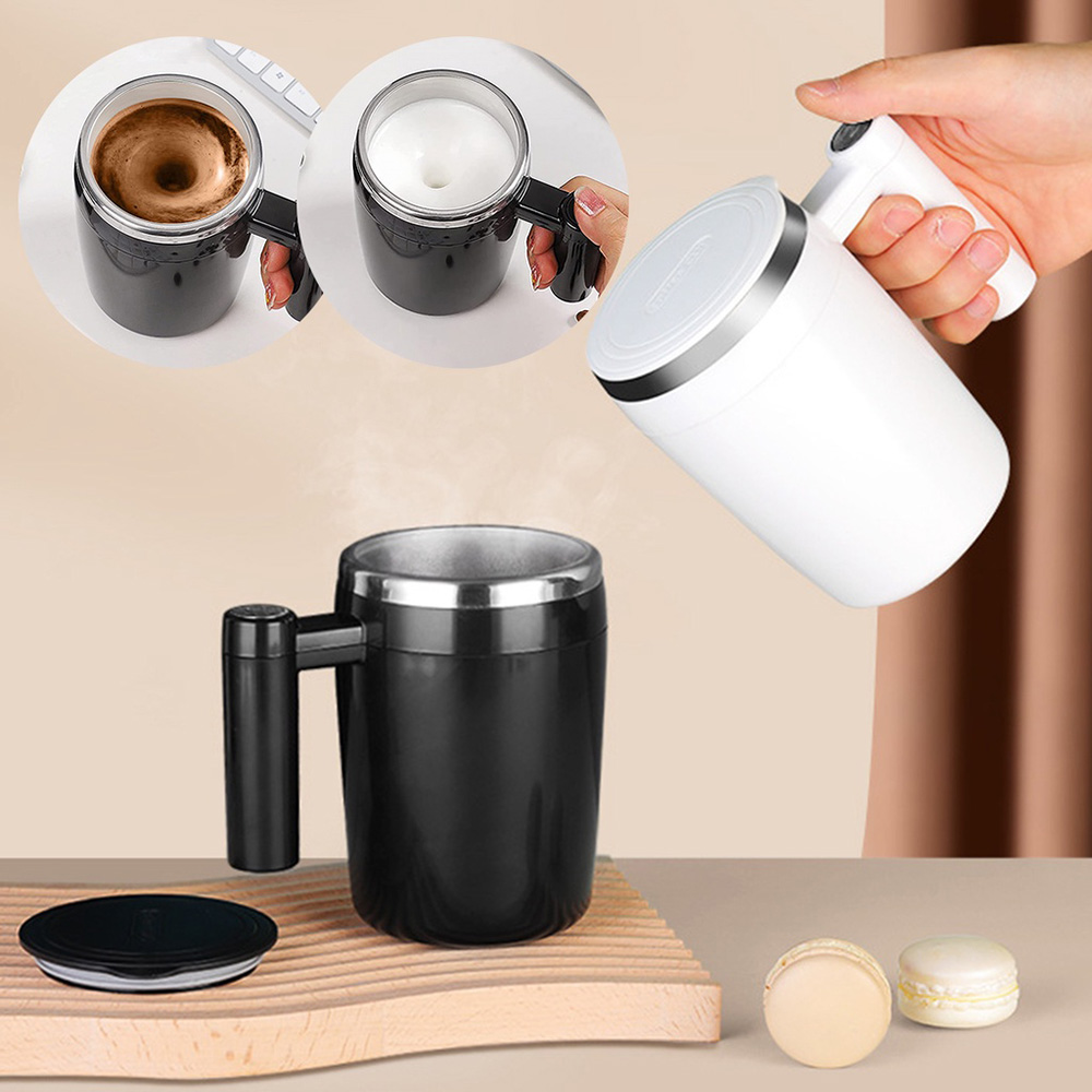380ML Electric Mixing Cup Self Stirring Mug Magnetic Coffee Mixer Rechargeable Rotating Mug Milk Powder Blender Touch Switch