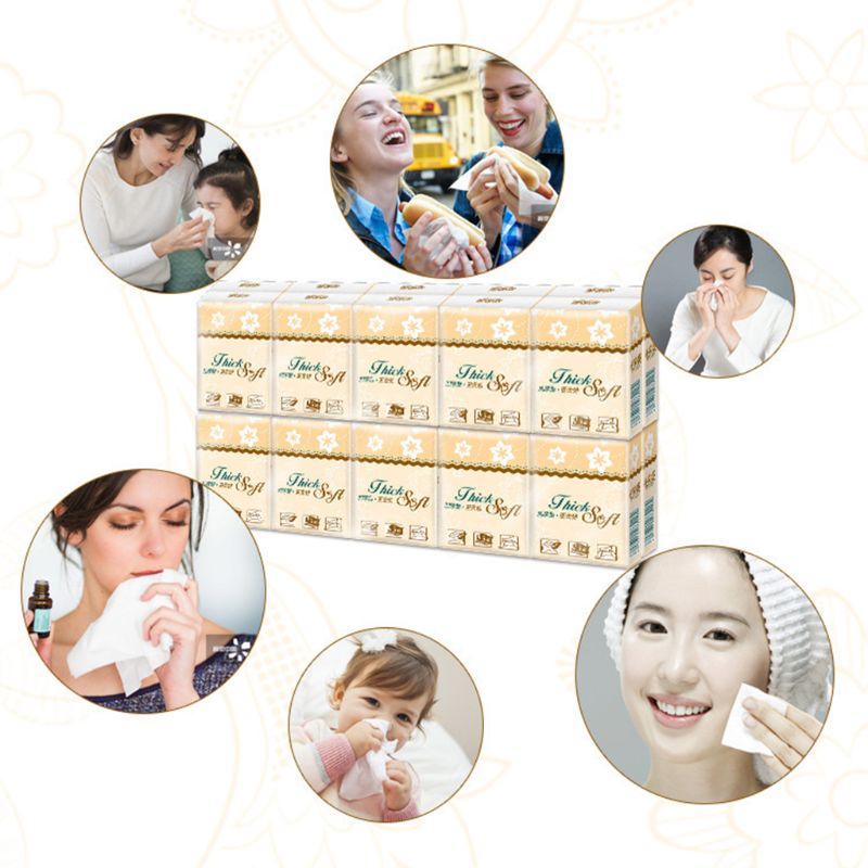 10pcs Disposable 3 Layers Toilet Tissue Paper Hand Towels & Decorative Bathroom Bathroom | Soft and Absorbent Paper