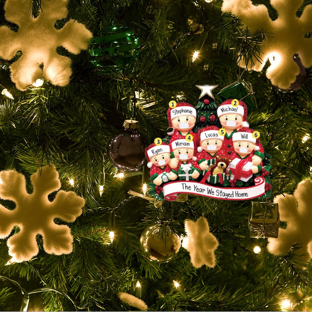 Mascarilla de Navidad para decoración de muñecas, máscara de Navidad para decoración colgante de muñecas, colgante para árbol de Navidad familiar, muñeco para el hogar