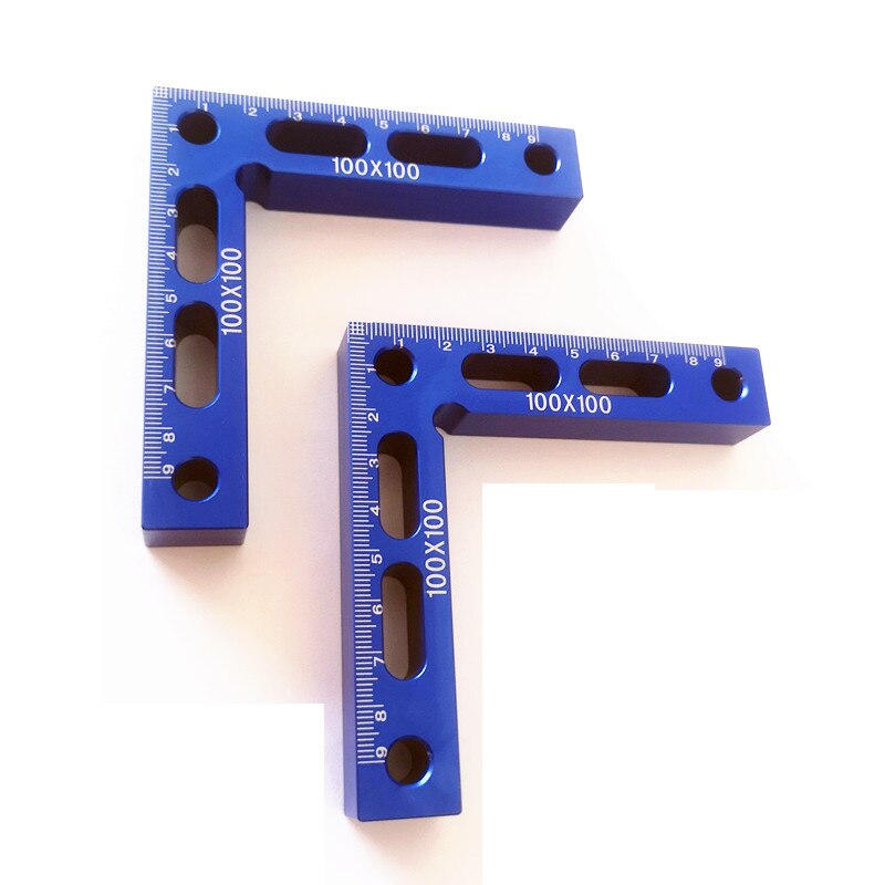90 Degree Precision Positioning L Squares Block 100x100mm Aluminum Alloy Right Angle Ruler Clamping Metric Height Gauge: Two Pieces