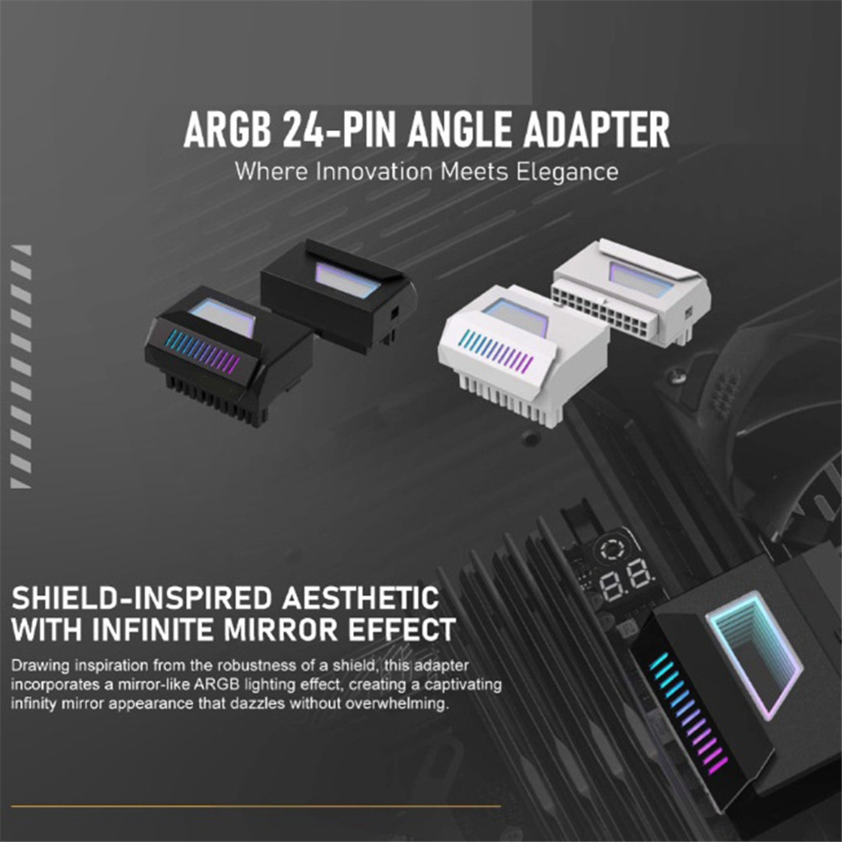 Adaptateur ATX 24 broches 180 résistant ARGB, synchronisation 5V pour ordinateur de bureau, carte mère, bricolage, accessoires informatiques, blanc, offre spéciale