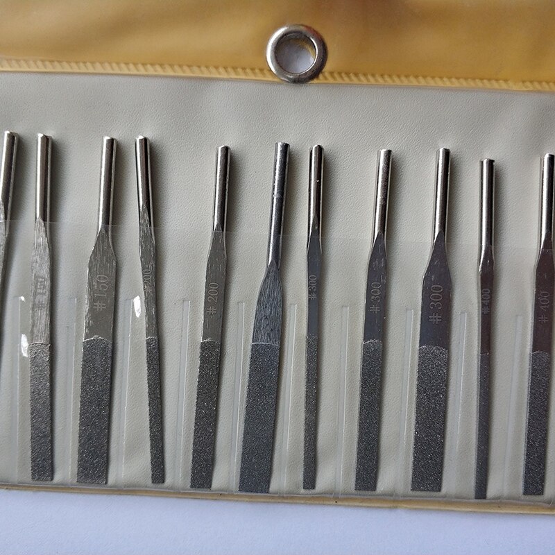 12 Pcs / Pack Taper Diamond Files for Reciprocating Grinding