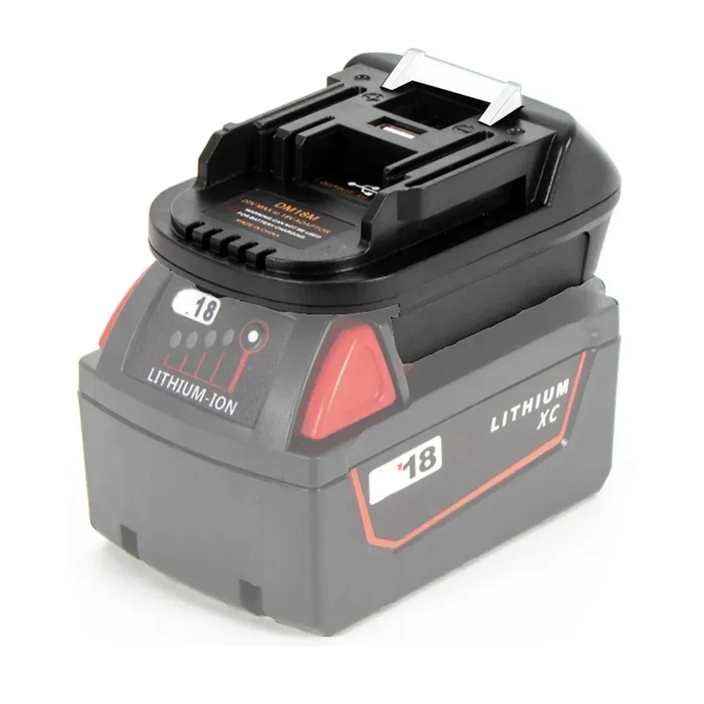 Akku-Adapter DM18M für Makita 18V-Werkzeuge, für Dewalt 20V und für Milwaukee M18 18V Akku für Makita 18V Akku-Werkzeuge