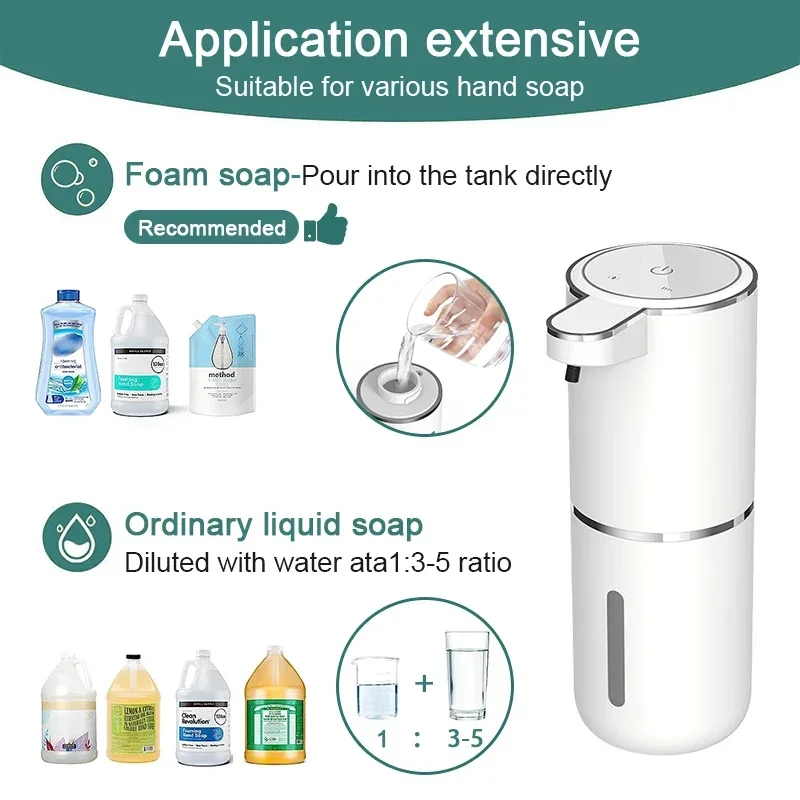 Xiaomi Automatic Soap Dispenser Liquid Foam Touchless Soap Dispenser 380ML USB Rechargeable 4 Level Adjustable Hand Sanitizer