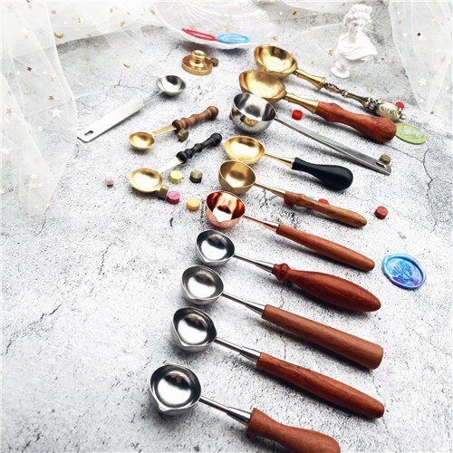 Roestvrij Stalen Lepel Wax Seal Lepel Voor Smelt Wax Gesmolten Ontbinden Wax Lepel Diy Craft Anti Wax seal Stempel Lepel