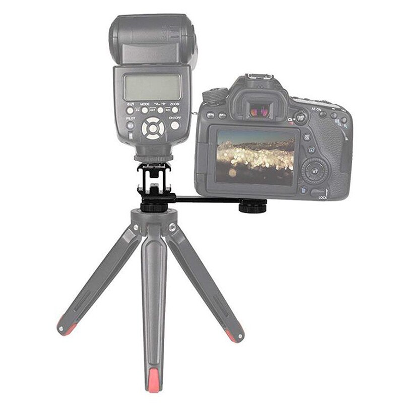 Voor Canon Nikon Sony Camera Fotografie Flitsschoen Verstelbare Montage Monitor Flash Adapter Microfoon Stand