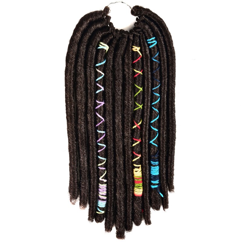 12stands/pack 18inch Crochet Braids Dreadlocks Hair Extensions Synthetic Hair Straight Soft Styles Dread Braids: T1B/613