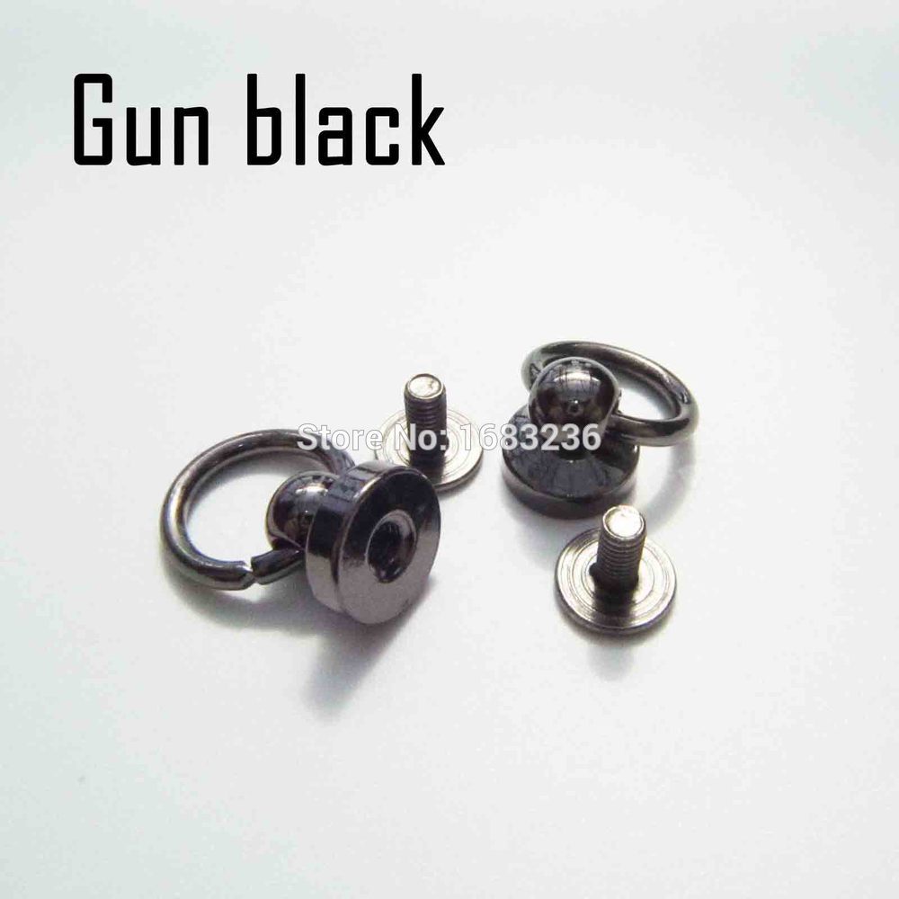 20 pcs Massief Messing Ronde Hoofd O Ring Stud Spot Schroef terug Screwback Leren Tas Riem Leathercraft Chicago Nagel Klinknagel DIY Punk