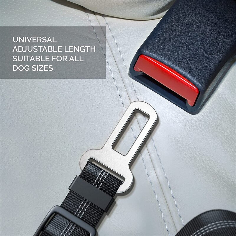Dog Seat Belt Auto Harnas Voor Honden Verstelbare Duurzaam Nylon Reflecterende Bungee Stof Tether Auto Reizen Accessoires Voor Honden