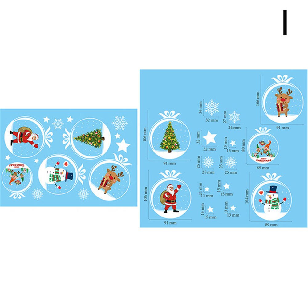 Plastic White Christmas Snowflakes Window Stickers Reusable Self-adhesive Home Decorations Winter Wall Decals for Kid's Room: I