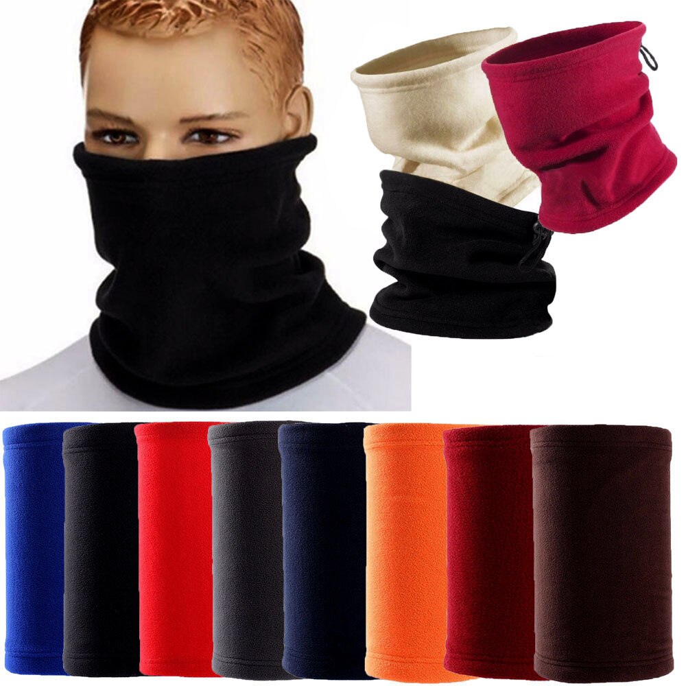 Miehet naiset talvi lämmin vaellushuivi retkeilypyörä polar fleece ulkona säärystin lämpimämpi kaulaputki pehmeä päähineet hupullinen ruokalappu