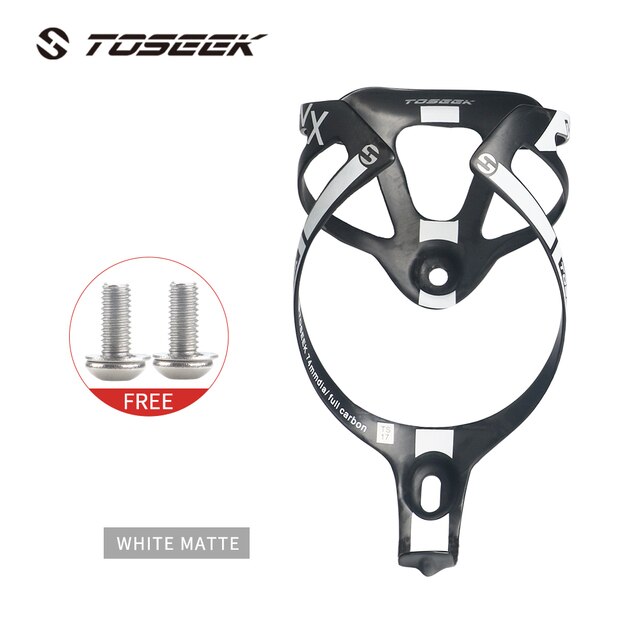 Toseek Full Carbon Fiber Fiets Bidonhouder Mtb Racefiets Fles Houder Xxx Ultra Licht Cyclus Apparatuur Ud Matte: White - 1pcs