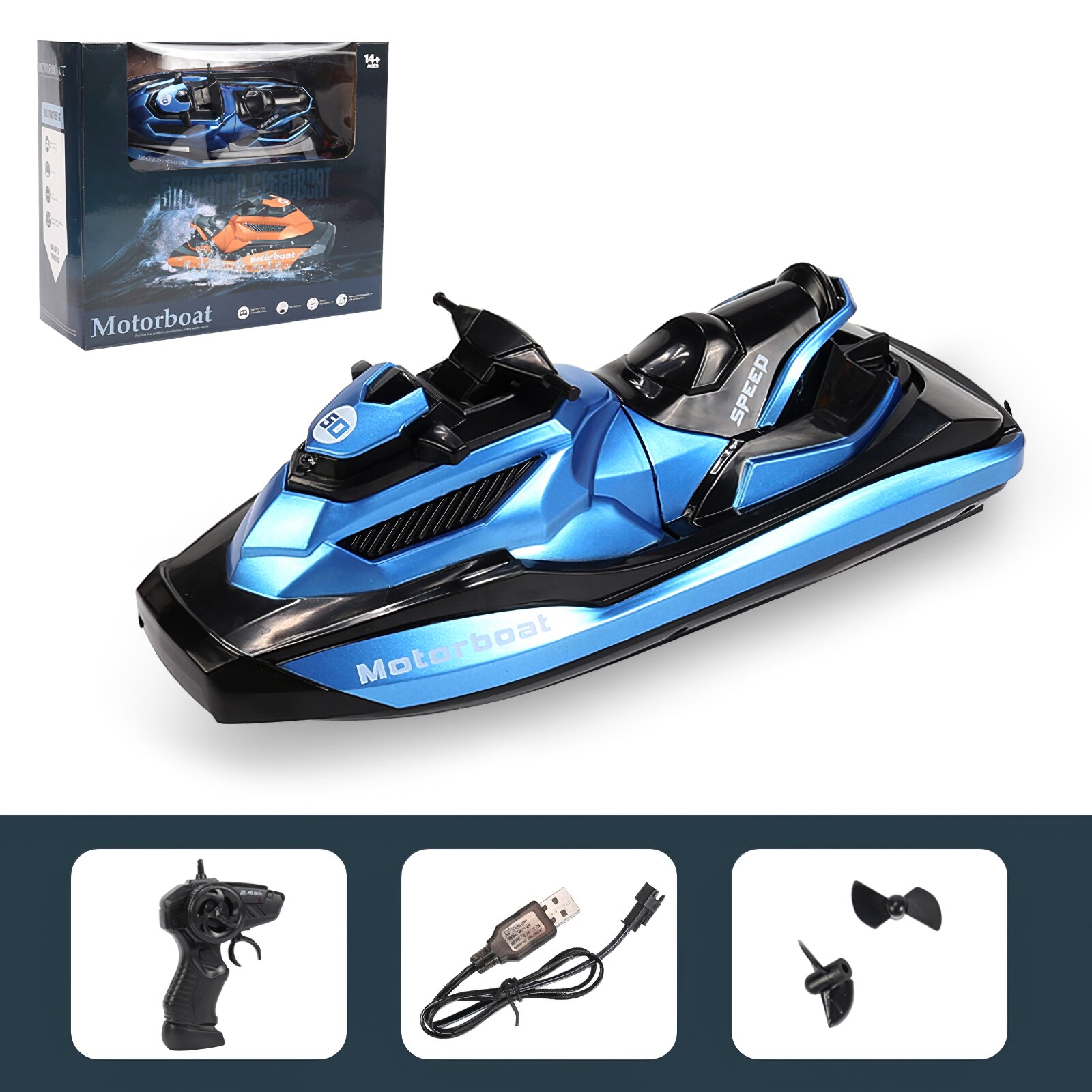 spielzeug boot mit motor Simulatie Boot Uiterlijk 2.4Ghz Miniatuur Afstands... – Grandado