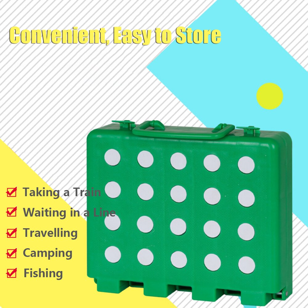 Portable Folding Stool with Handle Adjustable Heavy Duty Stepping Stool Anti-Skid Folding Step Stool for Travel Camping Fishing