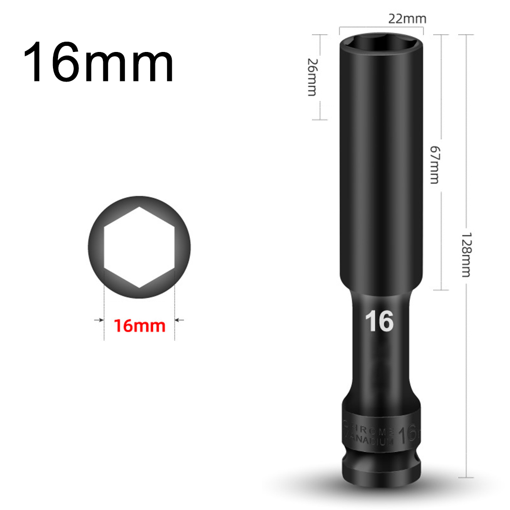 1/2 Drive Socket Impact Wrench Hex Socket Head 8-24mm Adapter Spanner Converter Deep Impact Socket Head Tire Removal Tools: Orange