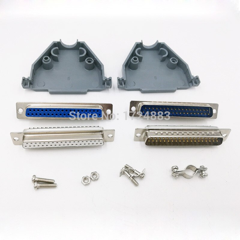 Db37 seriell parallellport datakabel kontakt plugg 2 rad d type kontakt 37 pin havn stikkontakt adapter hunn&amp;hann