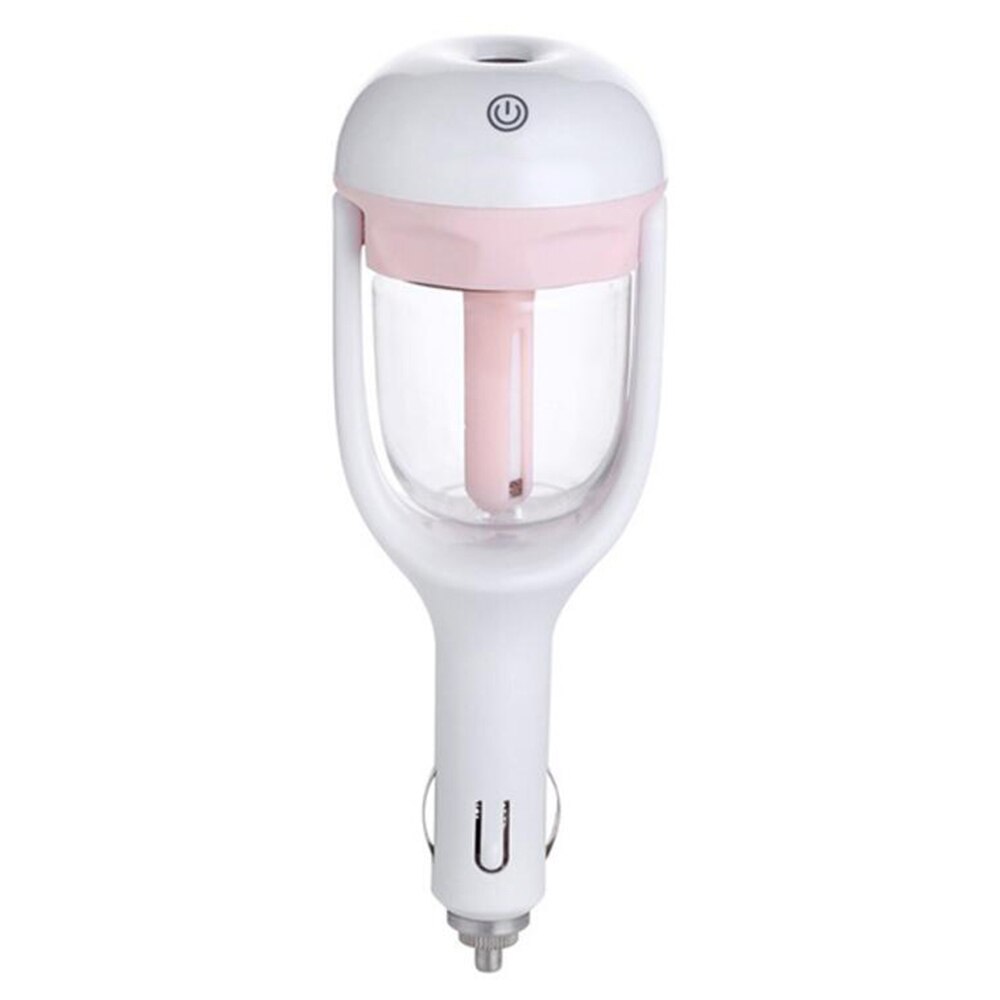 Car Steam Air Humidifier Aroma Diffuser Mini Ultrasonic Air Purifier Aromatherapy Essential Oil Diffuser Mist Purifier Fogger: Pink