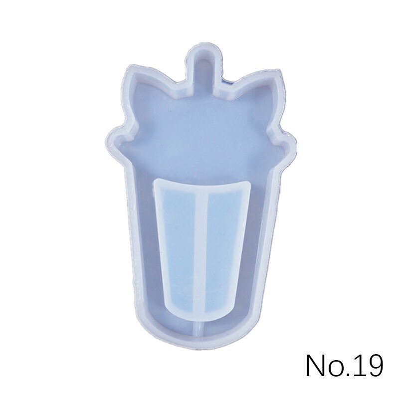 SNASAN Quicksand key pendant Silicone Mold jewelry making DIY tool UV epoxy resin molds Dried Flower Resin Decorative Crafts: No19 cup