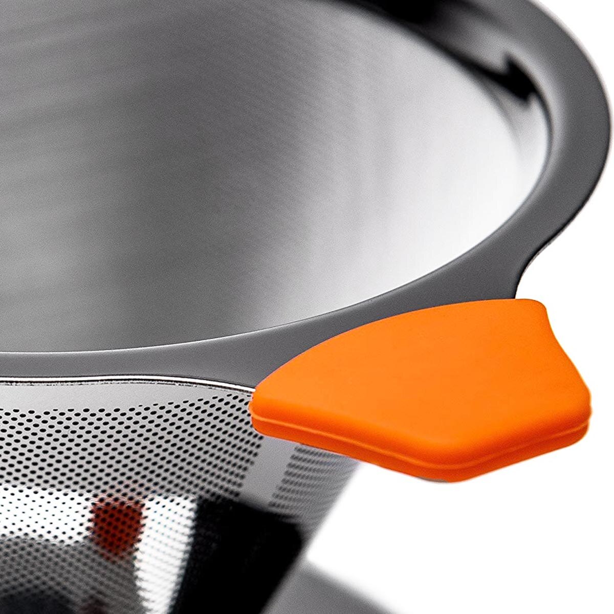 Pour Over Coffee Dripper Stainless Steel Cone, Paperless with Cup Stand, Enjoy Simple and Easy Single Cup Rich Mornin