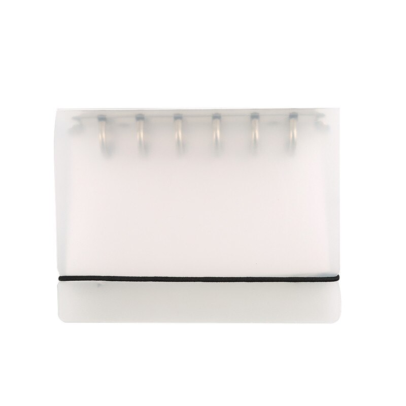 Plastikowy klips teczka klasyczny przezroczysty prosty notatnik luźny liść pierścień segregator pamiętnik plan okładka papiernicze torby na prezenty A4/A5/A7: A7