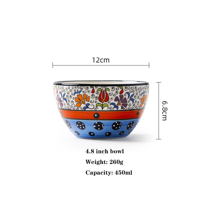 Vajilla serie de sombras de flores, Dishe cuenco de cerámica, plato de cena para el hogar, cuenco para sopa, contenedor de comida, plato de comida occidental, cuenco para ensalada de frutas