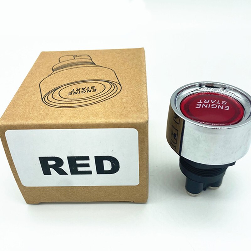 1Pc 22Mm Auto Modificatie Motor Start Power Schakelaar Contactslot 12V/24V