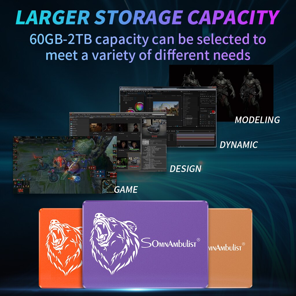 Paars Ssd Sata Interne Solid State Drive, Interne Apparatuur Van Laptops En Desktops, 120Gb, 60Gb, 240Gb, 480Gb, 960Gb 2Tb