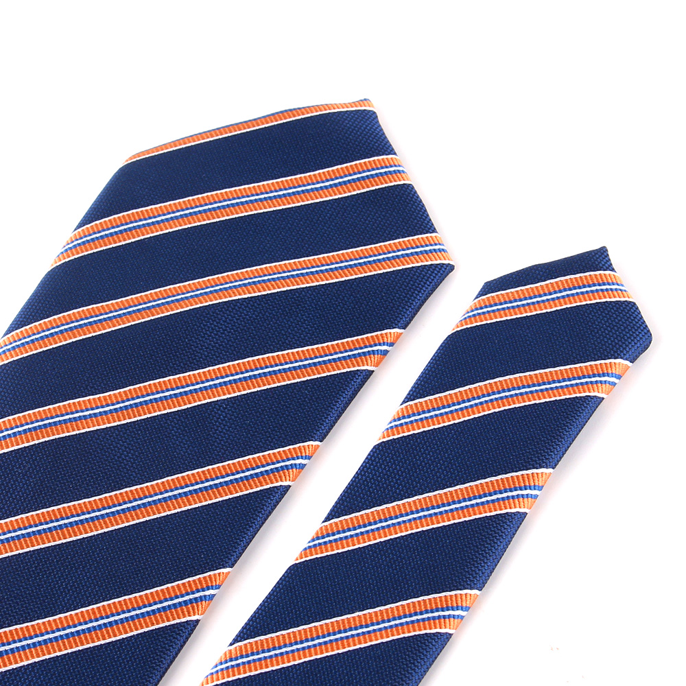 Skinny Tie For Men Women Blue Striped Neck Tie For Party Business Casual Stripe Neckties Classic Suit Adult Slim Neck Ties